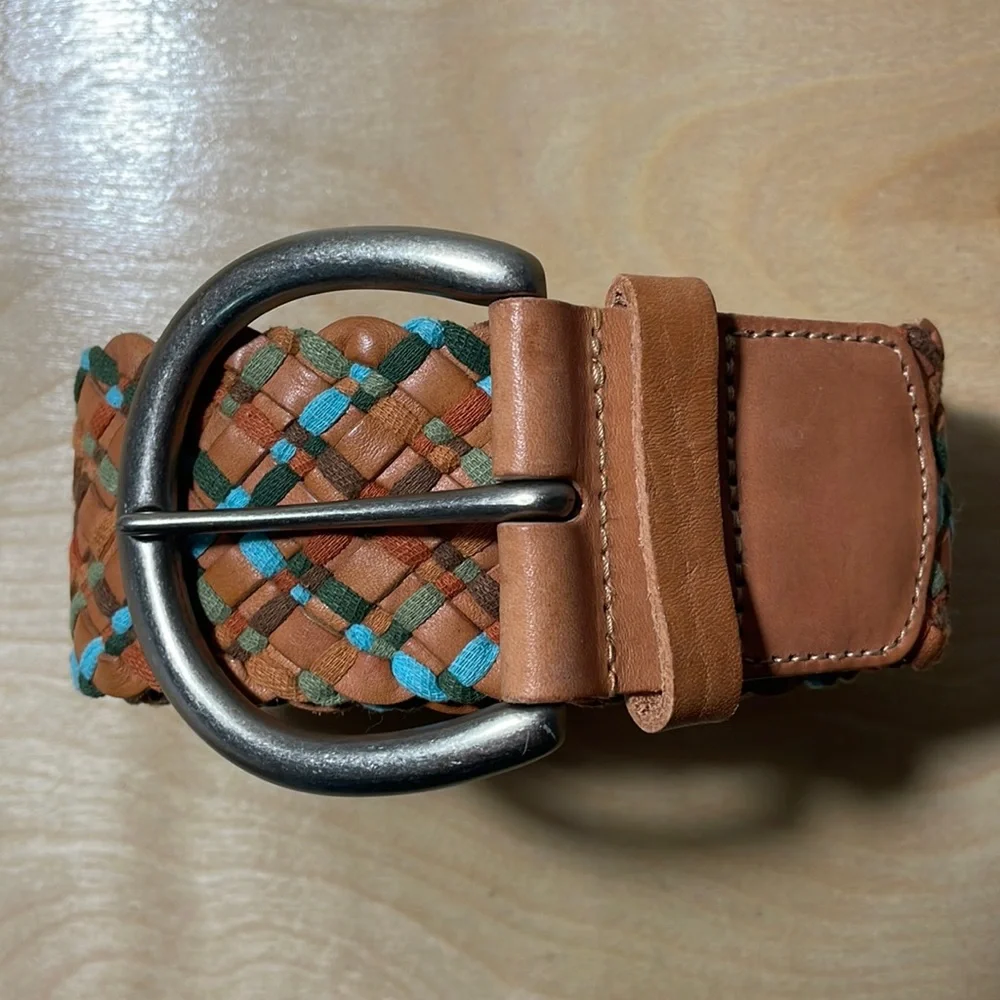 Fossil Multi Weave Genuine Leather Belt - Brown - Picture 14 of 14